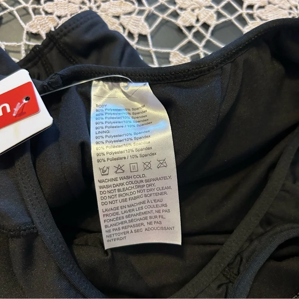NWT Baleaf Women’s Black One-Piece Swimsuit SPF 50 Athletic Size 36